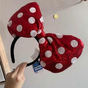 Minnie Mouse Adult Sequin Bow Headband